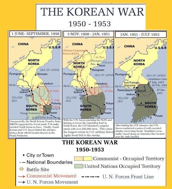 korean war world map