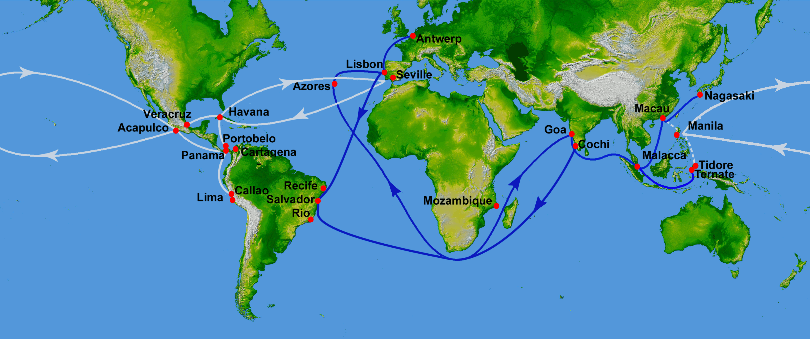world trade flow map
