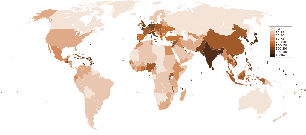 thematic map population