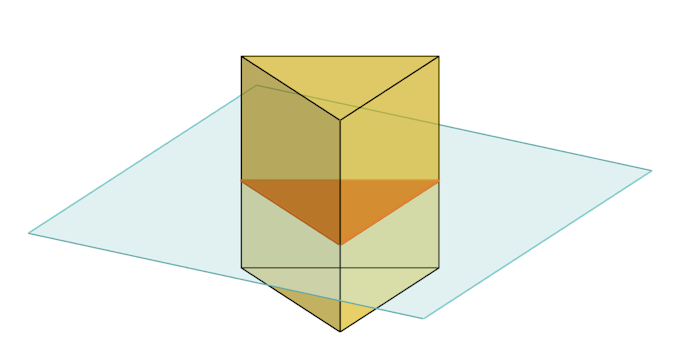 horizontal cross section of triangular prism